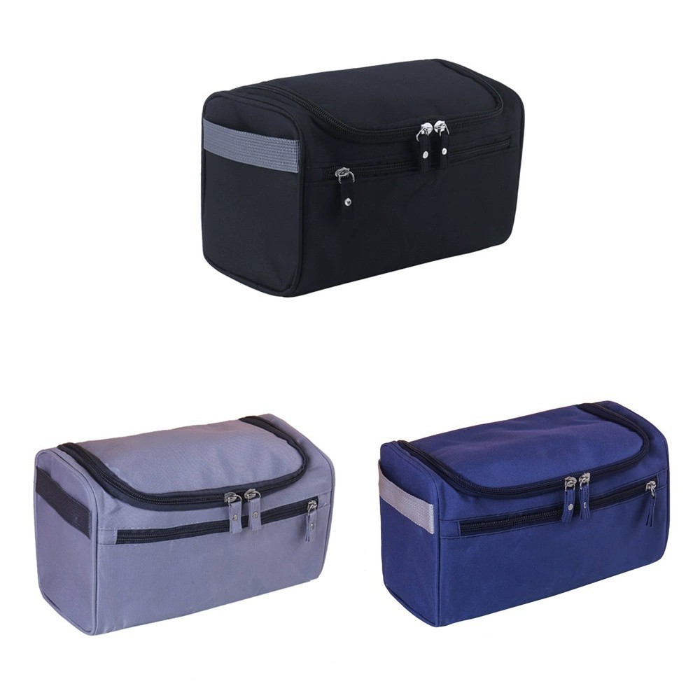 Cross-Border Men's Toiletry Bag Portable Large-Capacity Storage Bag with Hook, Wall-Mounted Side Handle Bath Bag, Waterproof Storage