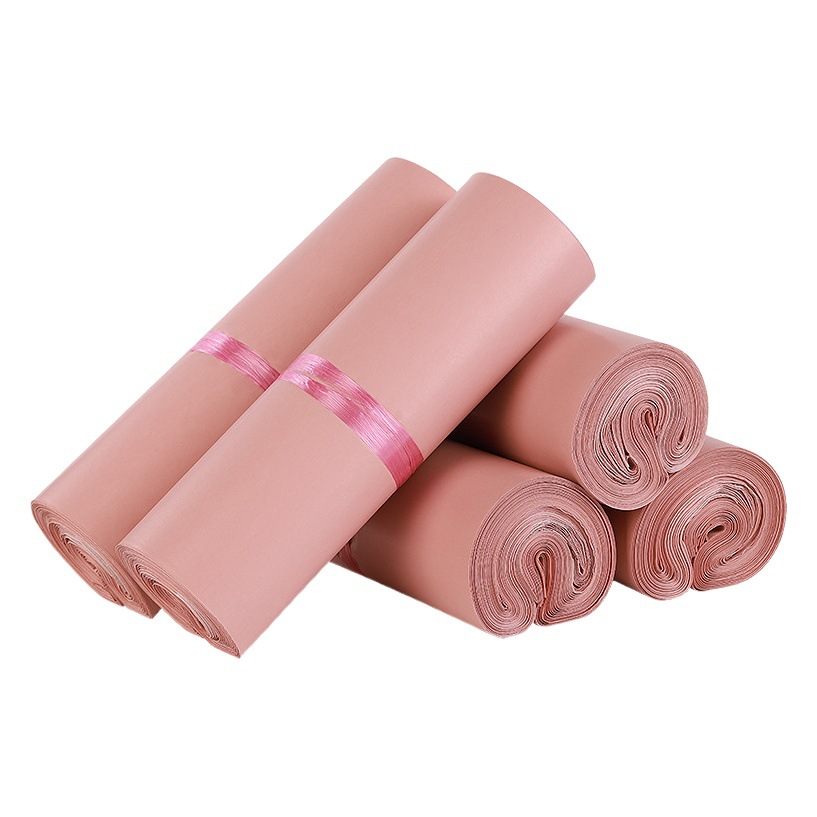 Light Pink Semi-New Material Express Packaging Bag Logistics Express Bag Thickeneded Waterproof Packaging Bag Wholesale Express Bag New