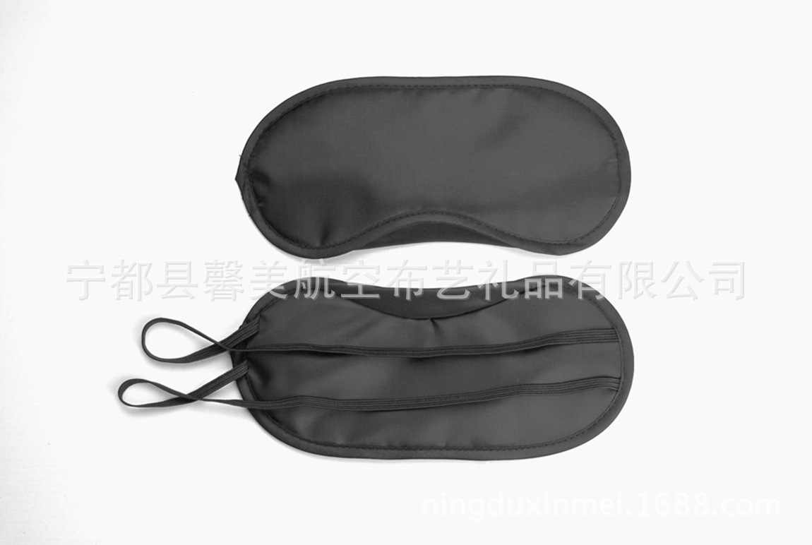 Picture of Shading sleep eye mask polyester black opaque gift expansion training activity lunch break travel eye mask wholesale