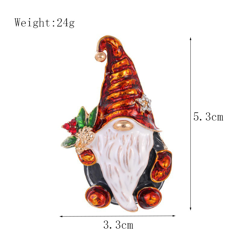 Picture of Lanhao European and American New Fashion Christmas Brooch Christmas Tree Shoes Elk Wreath Snowflake Bell Pin Women