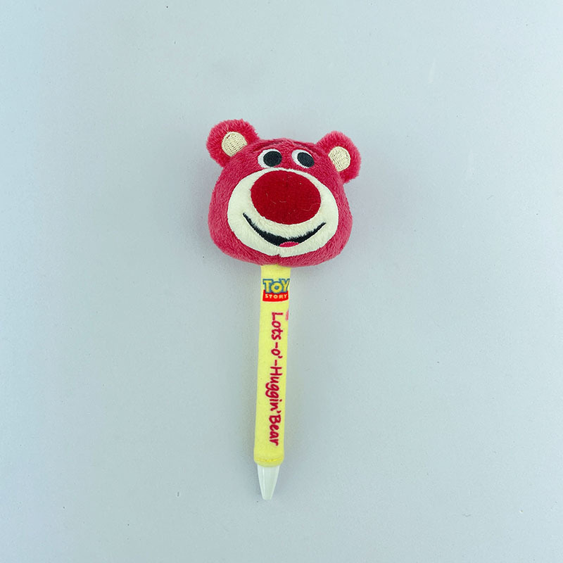 Picture of Toy Story Student Press Pen, Three-Eyed Dragon, Strawberry Bear Plush Pen, Office Writing Pen, Plush Creative Pen