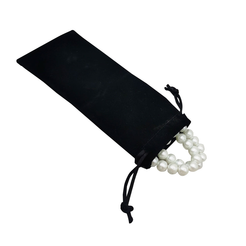 8x 18cm Black Flannel Bag Plush Flocking Cloth Tool Bag Cosmetic Storage Jewelry Jewelry Bag in stock
