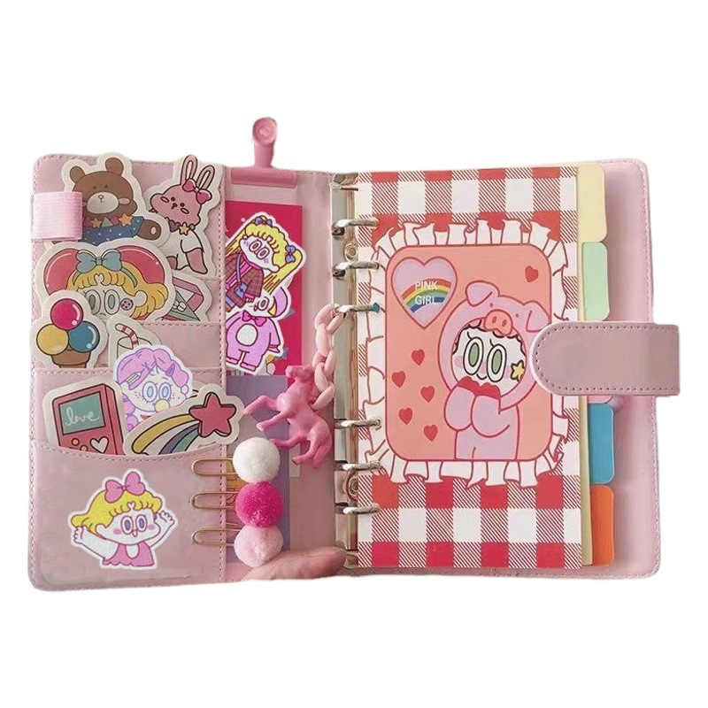 Net red hand ledger suit cute girl diary walking stick material tool material tape sticker gift box full set