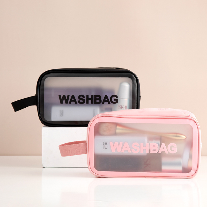 Picture of Waterproof Wash Bag Large Capacity Travel Cosmetic Storage Bag High-grade Sense Portable Transparent PVC Wash Bag for Women