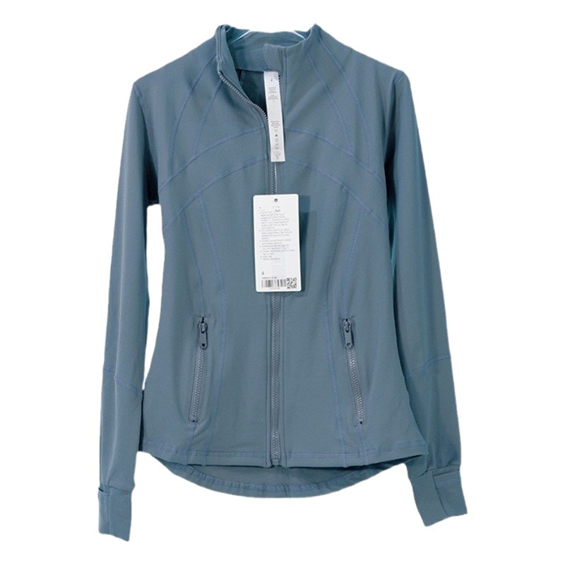 Spring Women's Sports Yoga Jacket Coat Tight Casual Jogging Jacket Cardigan Zipper Collar Long Sleeve Breathable