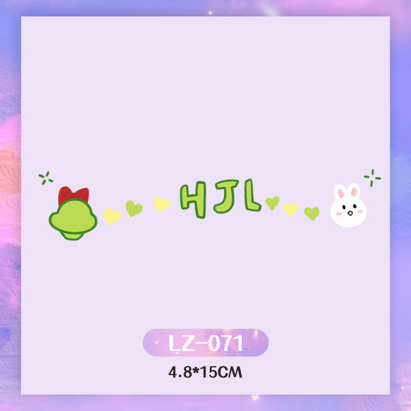 Picture of New Year's Day girl cute face makeup New year new year Creative face stickers love blush cute makeup stickers tattoo stickers