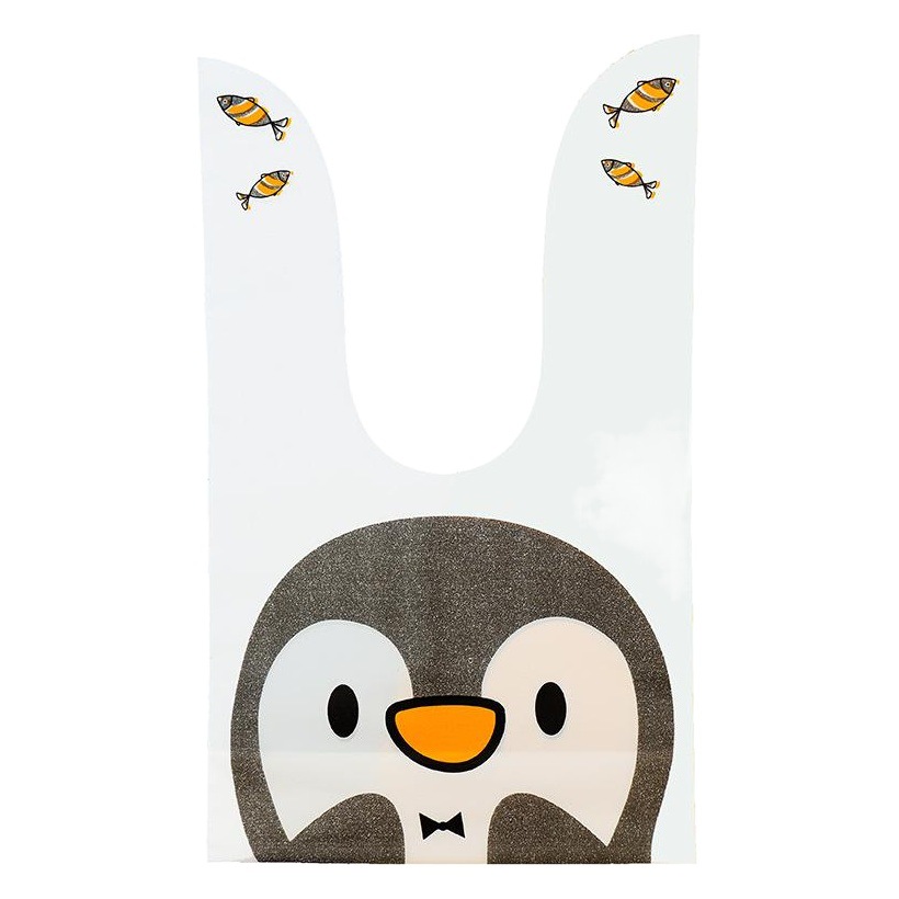 Rabbit ears biscuit bag household cute cookie snowflake crisp Nougat Bag candy bag baking packaging bag 50