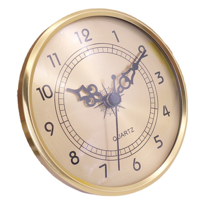 108mm diameter metal clock head with Sun brand silent movement scanning quartz clock liner Arabian Roman clock face