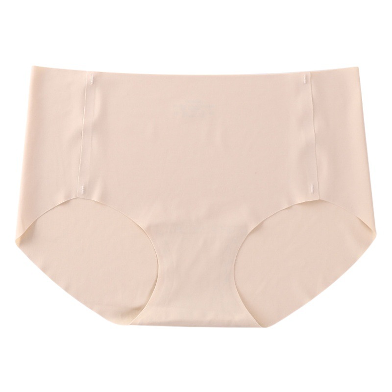 Underwear Women's Ice Silk One-Piece Seamless Yoga Sports Briefs Women's Mid-Waist Peach Butt Pure Cotton Antibacterial and Breathable