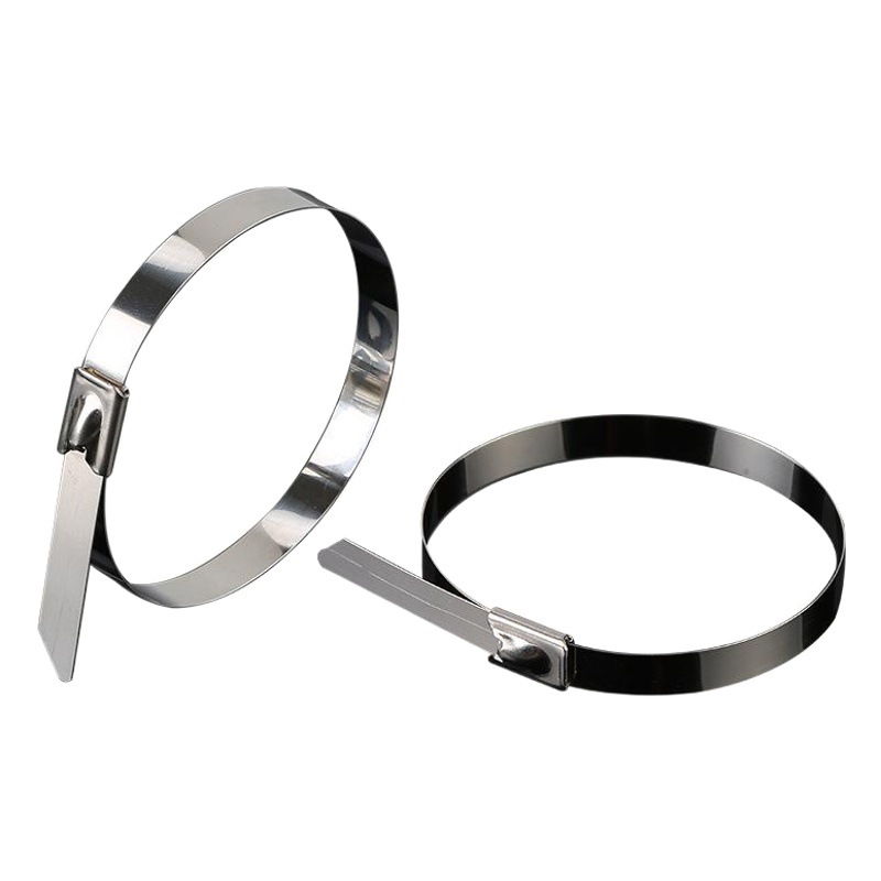 Picture of 304 self-locking stainless steel tie manufacturer 4.6-19 marine equipment fixed tie metal tie steel belt