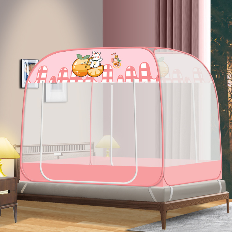 Picture of Yurt mosquito net installation-free cross-border household dormitory foldable zipper dustproof bottomless manufacturers a generation of hair