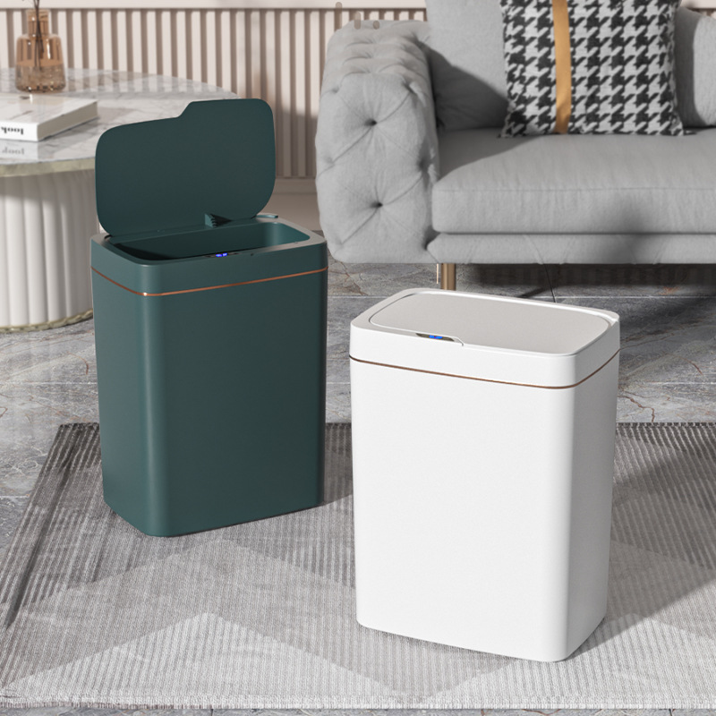 Smart trash can household creative automatic induction type light luxury toilet with lid kitchen living room bedroom bathroom