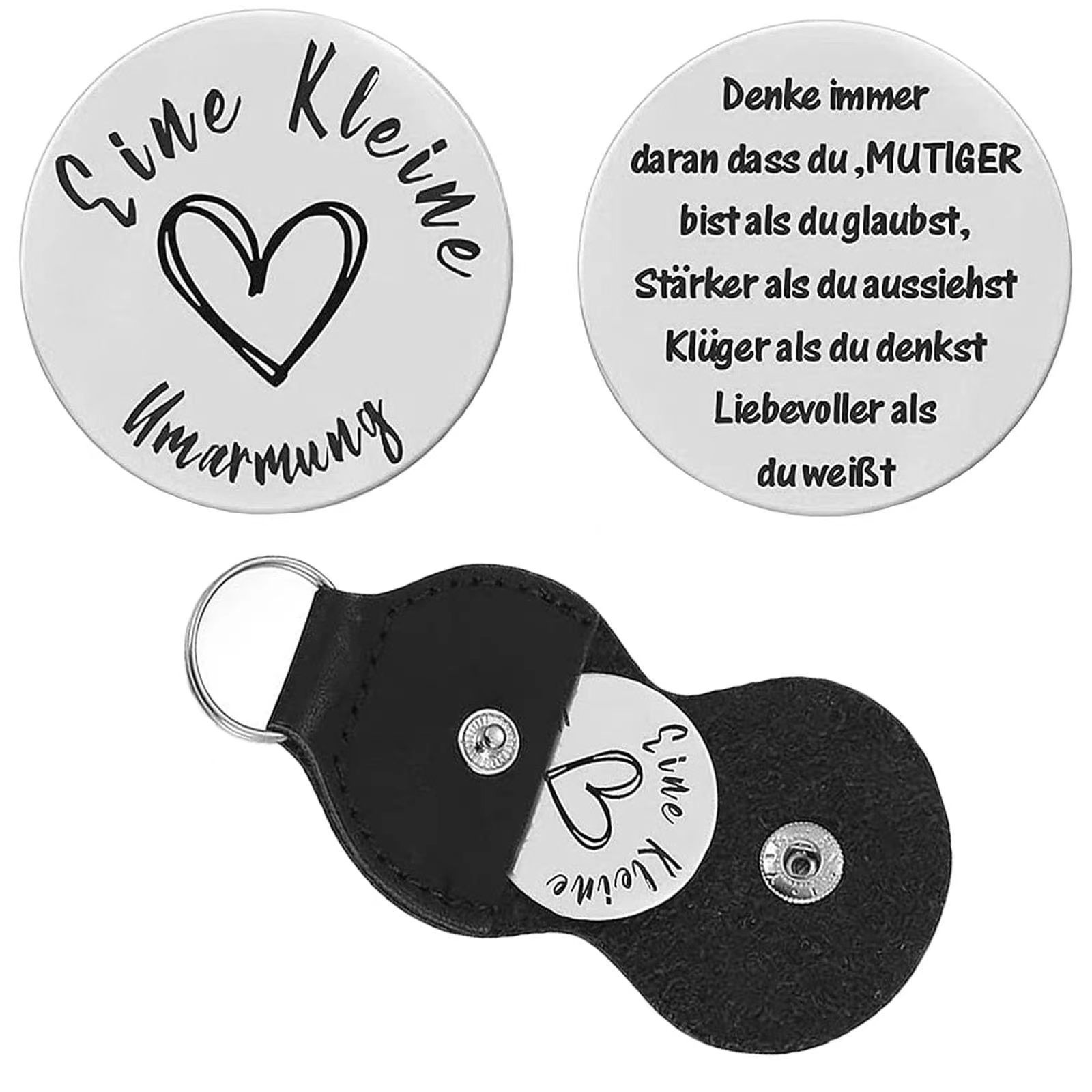 European and American cross-border hot selling pocket hug token stainless steel coin cross-border hot selling European and American lettering gift