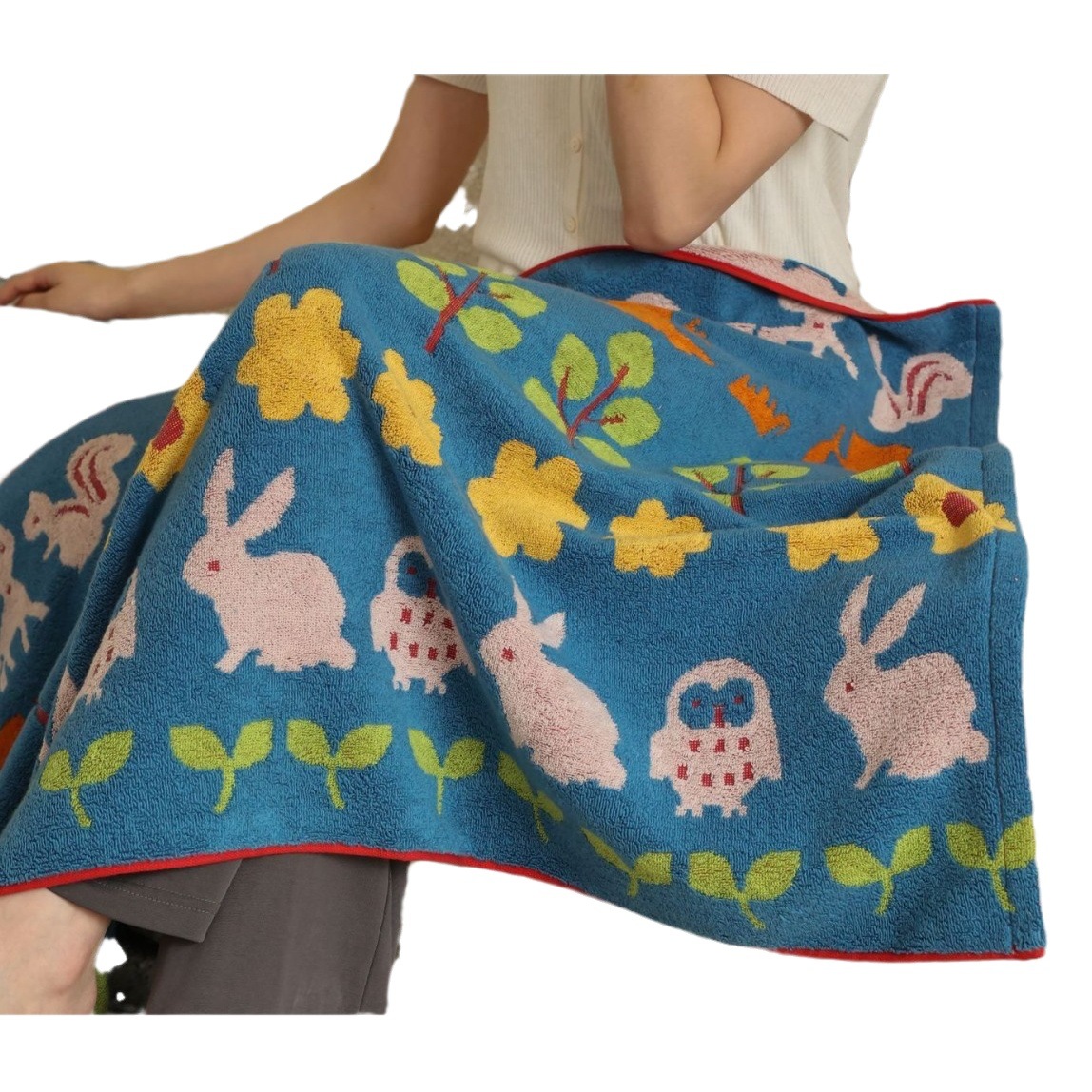 New small animal series Xinjiang long-staple cotton cotton towel class A children's square towel bathroom absorbent towel bath towel