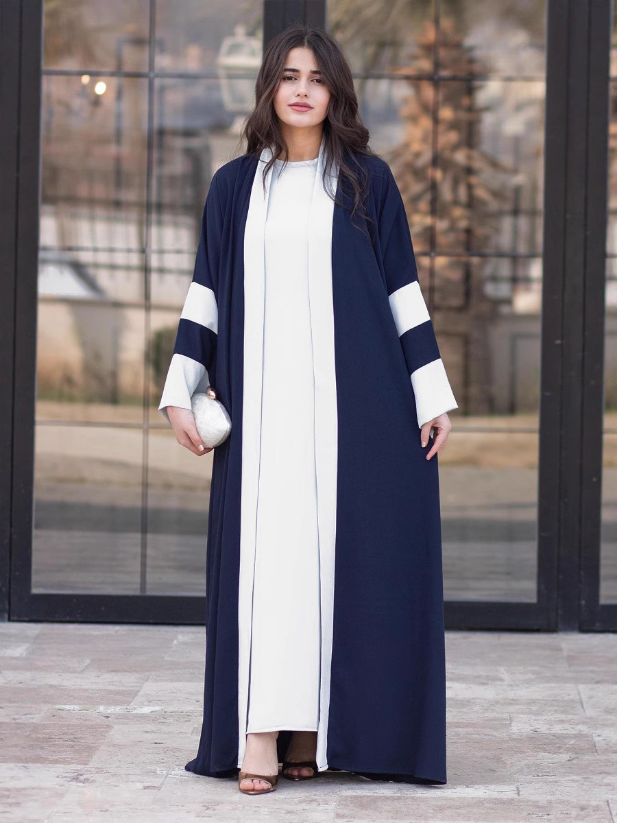 Picture of (Two-Piece Set) Middle East Amazon Robe Arabian Women's Abaya Fashion New Color Matching Saudi Dubai