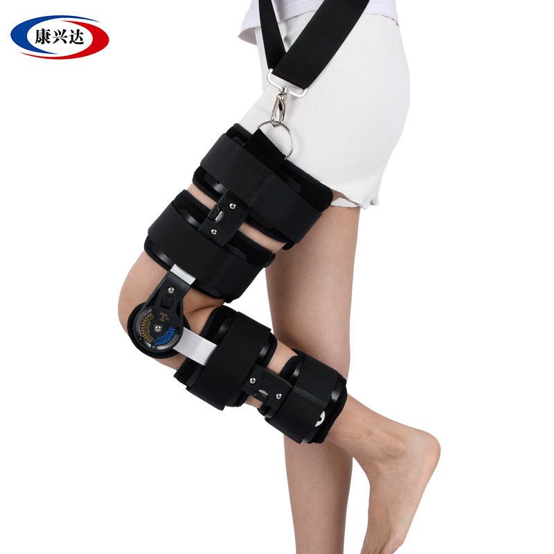 Adjustable length knee joint fixation brace with strap walking breathable inner pad adjustable Chuck
