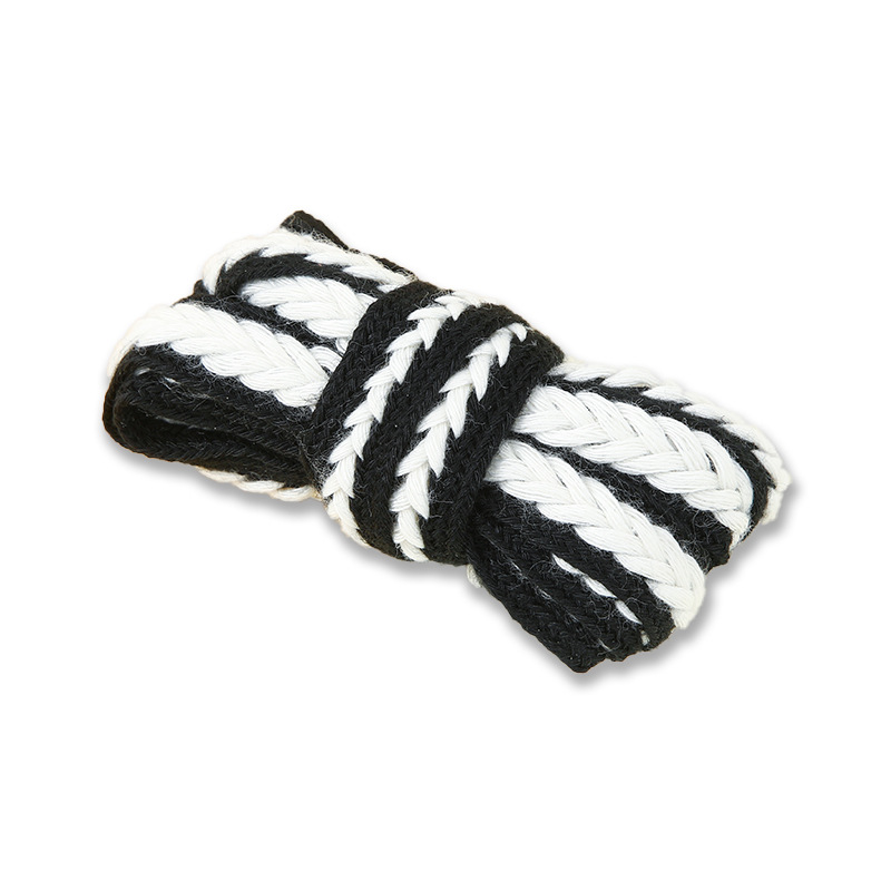 Picture of Marshmallow Two-Color Wheat Ear Shoelaces 1.5cm Casual Shoes Sneakers Twist Woven Cotton Shoelaces Ready for Cross-Border Wholesale