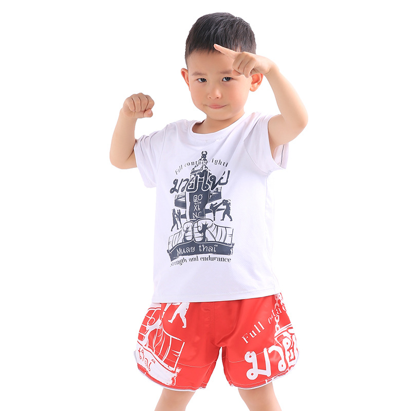 Picture of Children's Boxing Pants Kids Martial Arts Clothing Training Clothing Uc Fighting Clothing Muay Thai Shorts Are Soft, Breathable and Bright