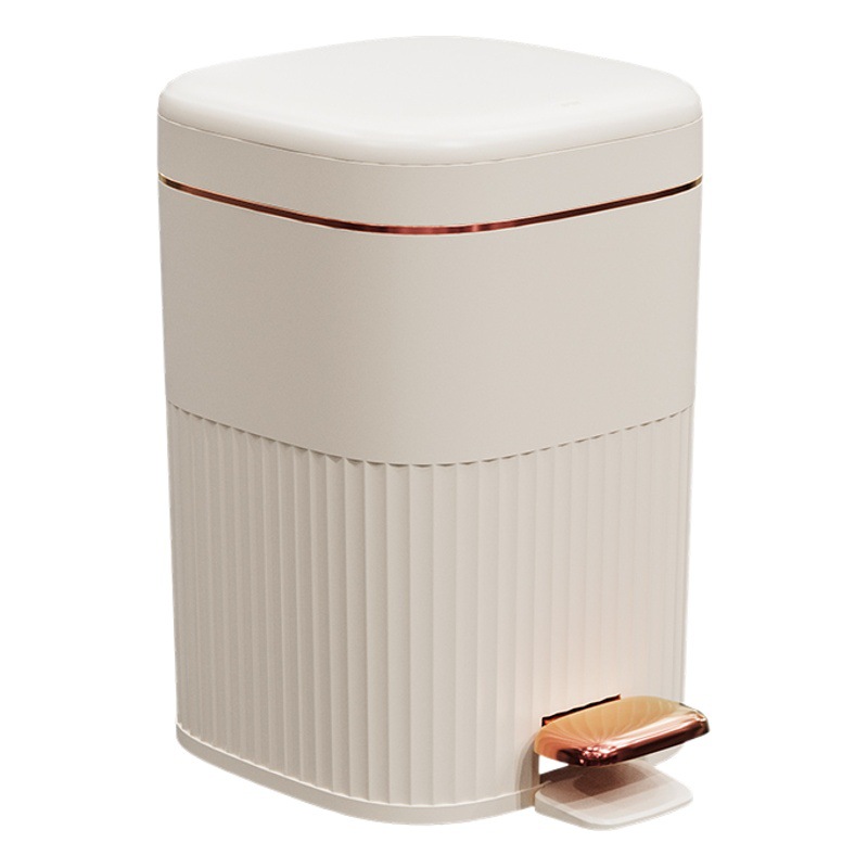 Large trash can household mute slow down bathroom living room bedroom kitchen large capacity with lid pedal paper basket