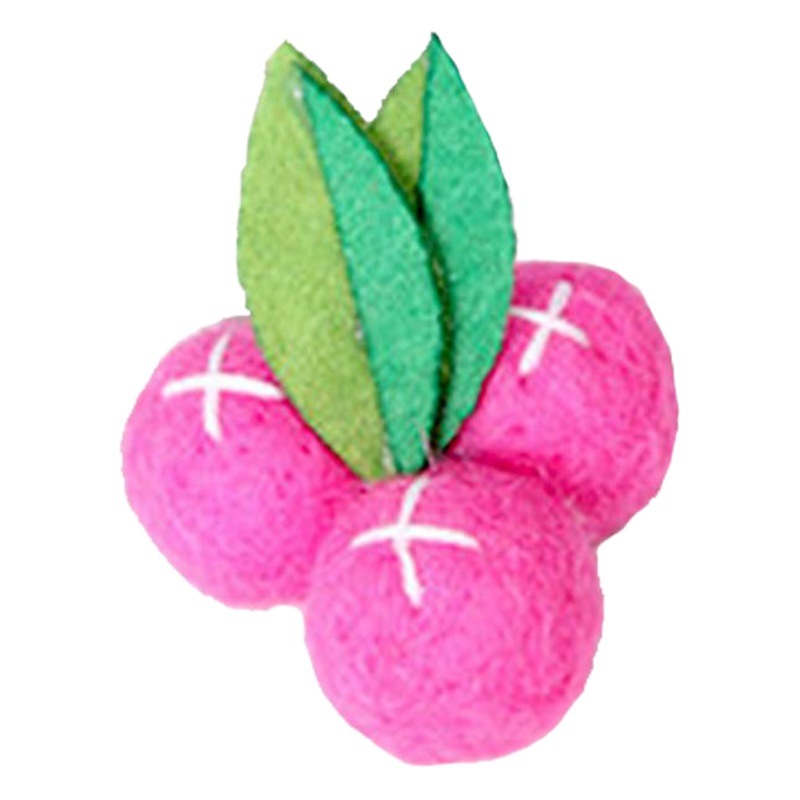 Children's wool felt small orange red berry hairpin handmade hair brooch diy accessories material felt products