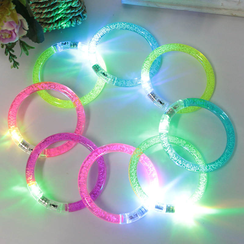 Picture of Acrylic flash bracelet electronic LED luminous bracelet bubble bracelet stall hot selling luminous toys wholesale