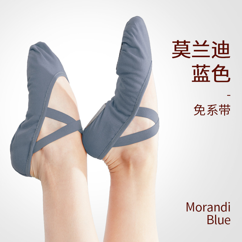 Picture of Dance shoes women's soft bottom exercise shoes drawstring-free stretch children's women's yoga shoes body Chinese dance shoes cat claw shoes