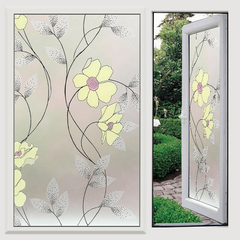 Window frosted glass stickers transparent opaque toilet toilet bathroom film anti-peep anti-light privacy VX