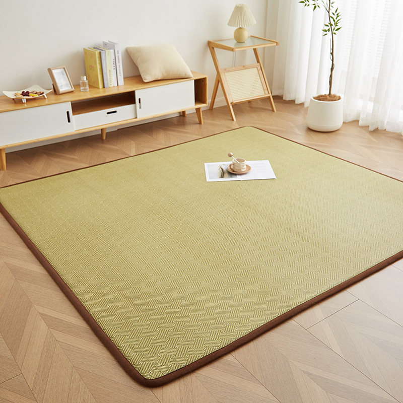 Picture of Rattan Mat Mat Floor Mat Summer Home Tatami Cool Ice Silk Floor Mat Living Room Ice Rattan Mat Soft Cushion Tatami Mat