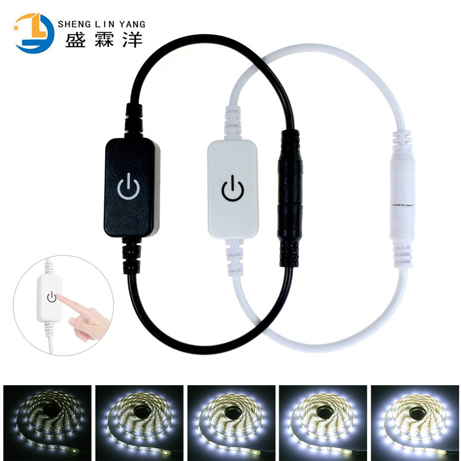 Touch switch black touch LED monochrome light with DC endless line dimmer light bar controller 12v hand control