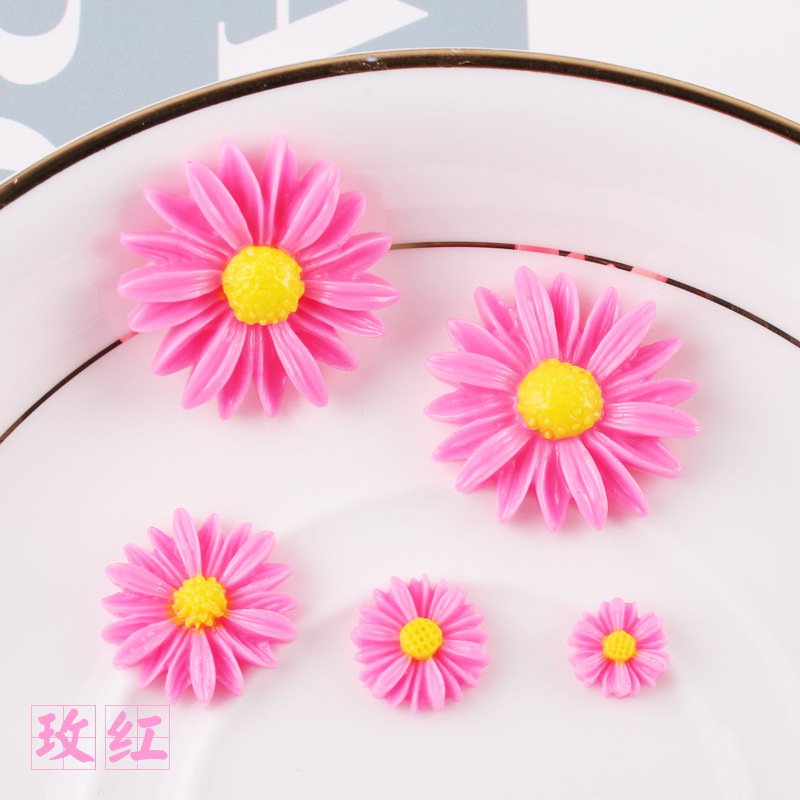 Picture of Cross-Border Resin Sunflower DIY Cream Mobile Phone Case Accessories Kidsren's Hair Accessories Daisy Flower Decoration Materials