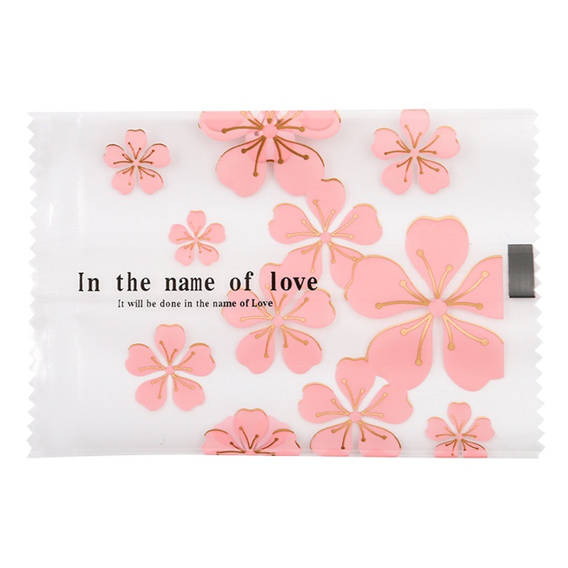 Cherry Blossom Snowflake Crisp Packaging Bag Transparent Nougat Baking Bag Spot Cranberry Cattle Cracker Machine Sealing Bag