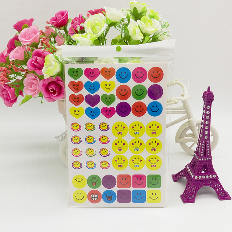 Picture of Spot smiley stickers children's kindergarten reward stickers color digital alphabet sticker sticker wholesale