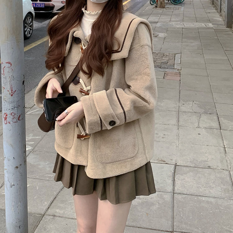 T-Shirt Coat JK Uniform Shirt A- Line Half Skirt dress Pleated Skirt Women Autumn Winter Spring Summer Two-piece Dress