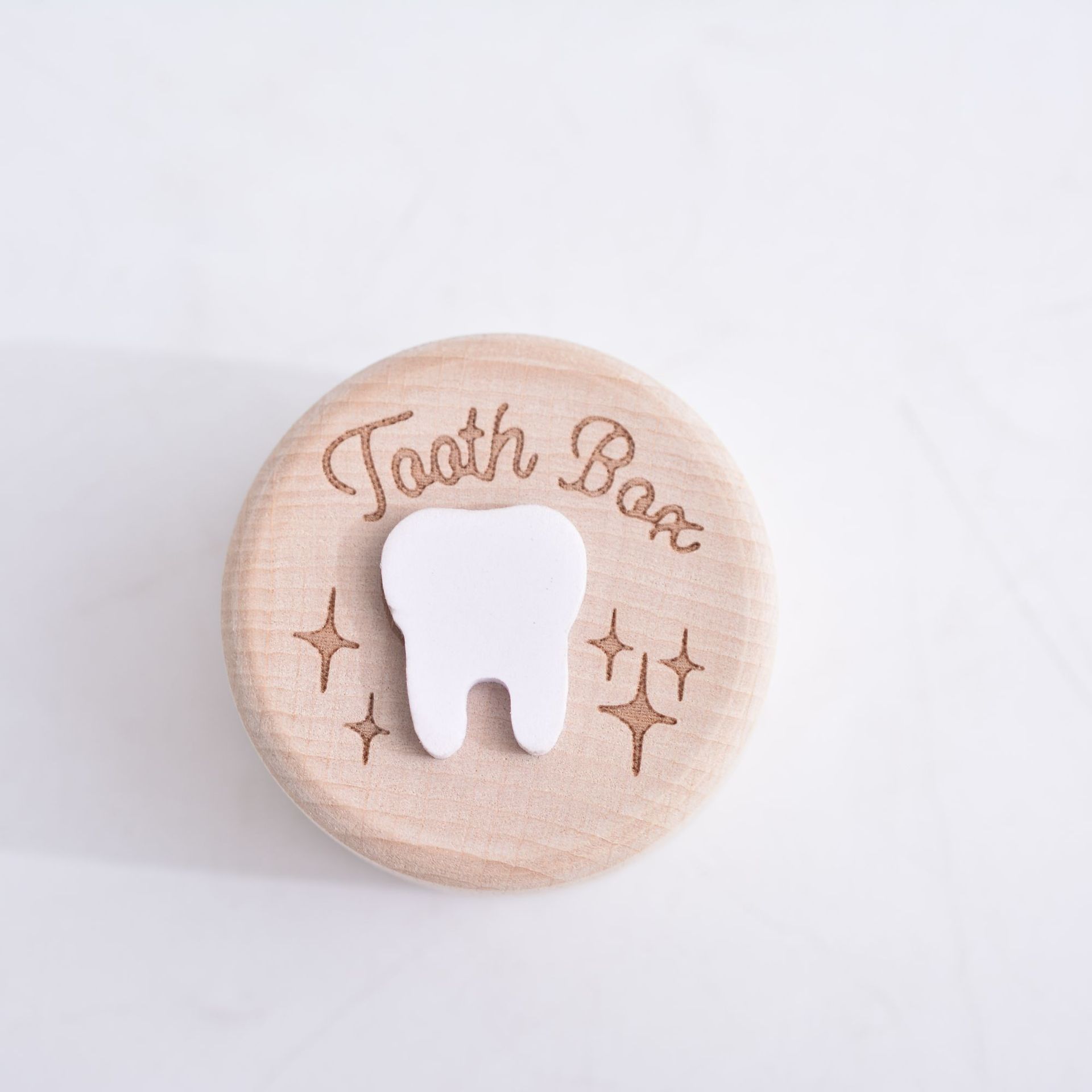 Picture of Cross-Border Wooden Children's Deciduous Tooth Box, Fetal Hair Storage, Tooth Box, Commemorative Collection Box, Tooth Storage Box