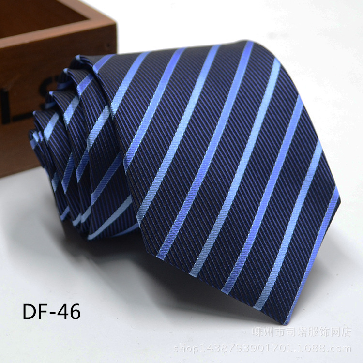 Picture of Tie business formal men's tie polyester yarn Arrow 8cm business tie