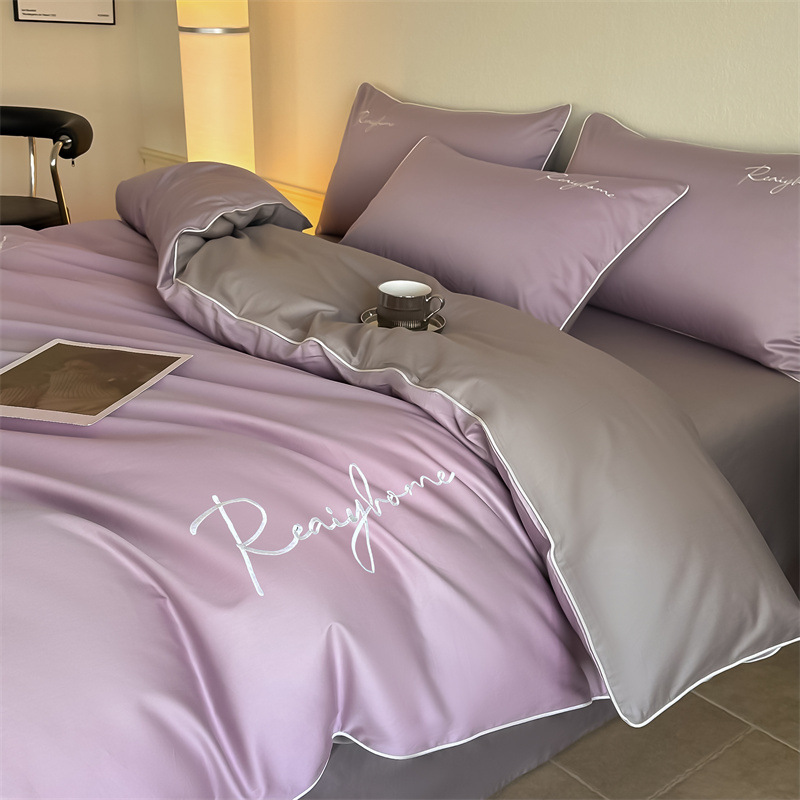 Picture of High-grade sense 120 long-staple cotton bed four-piece cotton cotton light luxury four-season universal quilt cover bed sheet bedding 4