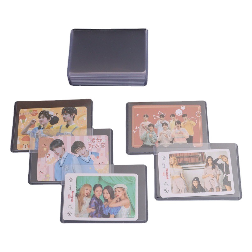 B8 Card Holder Double-Sided Transparent Hard Rubber Sleeve Photo Card Protection Hard Card Sleeve Idol Star Album 3inch