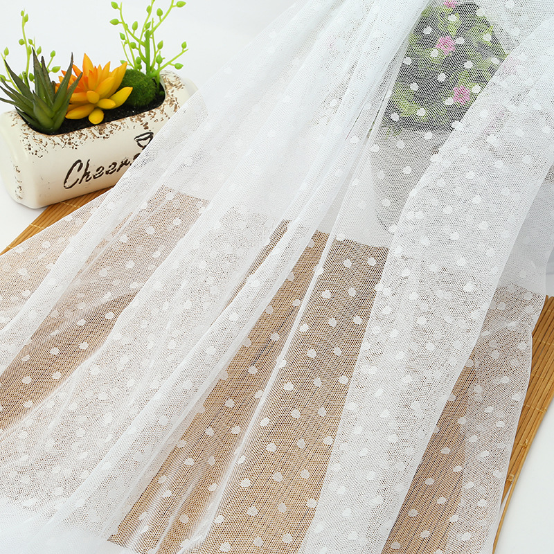 Black dot lace sexy mesh fabric Internet celebrity dress bottoming shirt shawl scarf clothing fabric wholesale