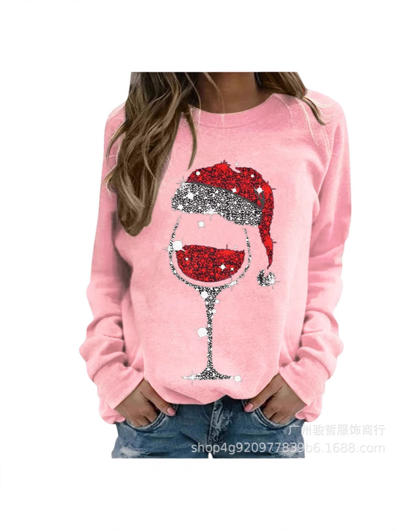 2024 AliExpress winter snowman print raglan long sleeve sweater