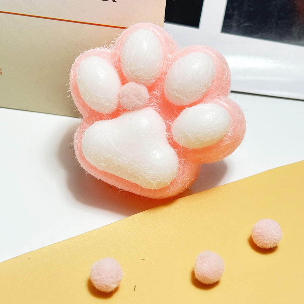 Cat Claw pinch lewang red casual with handmade diy wool flocking girl slow rebound decompression decompression artifact toy