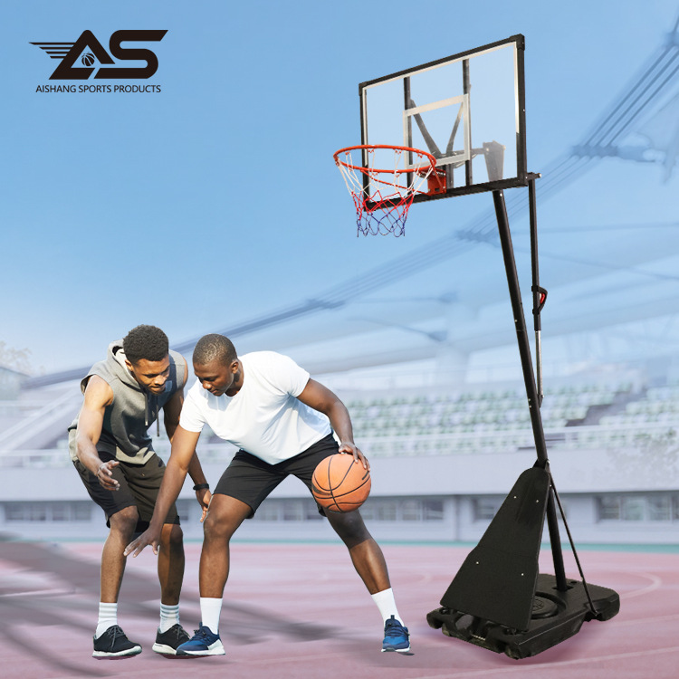 Basketball Rack Mobile Liftable Outdoor Home Training Children and Teenagers Indoor Basketball Rack with Baffle