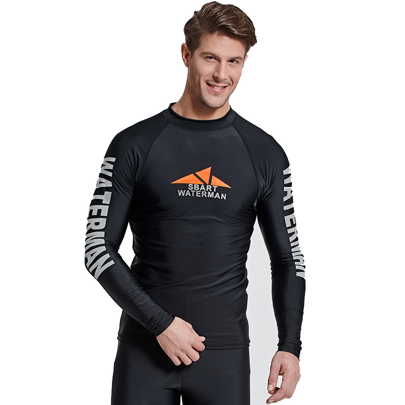 Picture of Sharbat men's long-sleeved diving suit sun protection swimsuit quick-drying jellyfish suit top snorkeling slim diving swimsuit