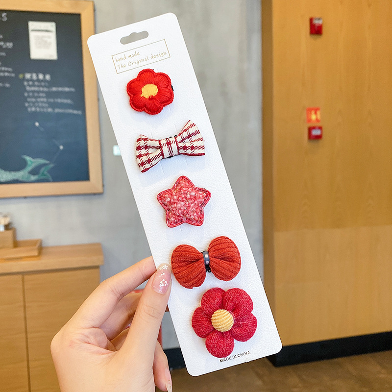 Picture of Cute baby lanugo hair small hairpin baby girl does not hurt hair hair clip baby hair small hair clip children's headdress