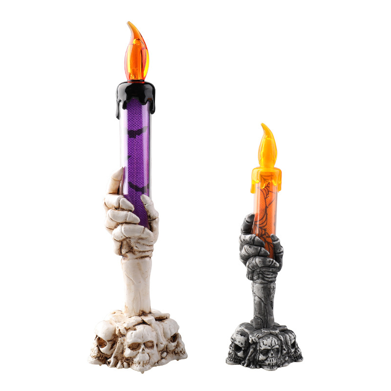 Picture of Cross-Border Halloween Digital Candle Light Led Ghost Hand Candle Decoration Night Light Candle Ornaments Decoration Supplies