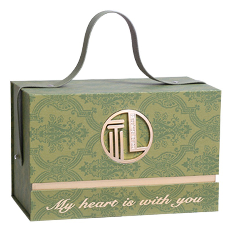 Retro Accessible Luxury Green Satchel Bridesmaid Gift Box Empty Box Wedding Candy Box Gift Box Packaging Box Wedding