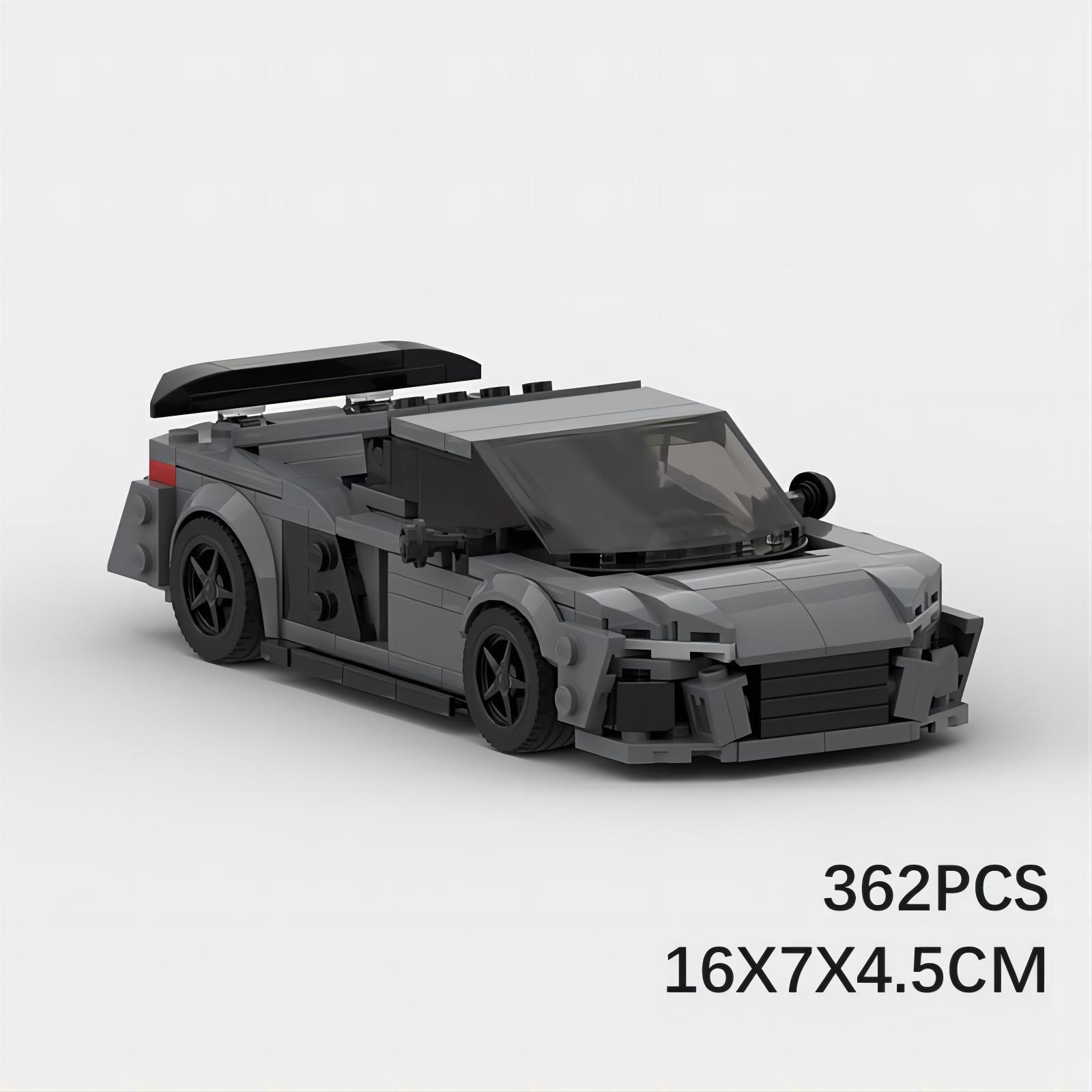 Picture of Moc Building Blocks Are Compatible with Lego Assembled Creative Audi R8 Racing Model Speed Series Boy 8-Grids Car