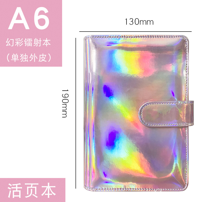 Picture of Foreign trade for colorful laser Macaron loose-leaf notebook a6 notepad creative trend notebook wholesale