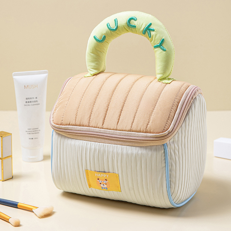 Picture of Cute House Makeup Bag Large Capacity Cabin Wash Bag Portable Portable Storage Bag Soft Cute Girl's Storage Bag