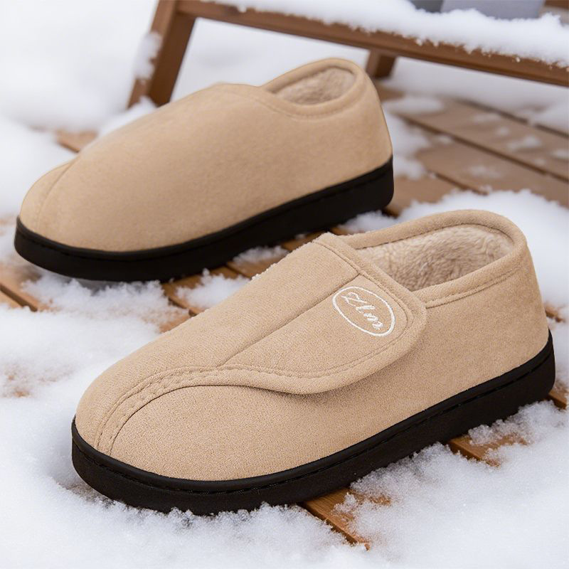 Winter Cotton Shoes for Women at Home and Indoor, Warm Fleece-Lined and Thickeneded Fur Slippers, Cross-Border Drop Shipping Velcro Casual Cotton Boots