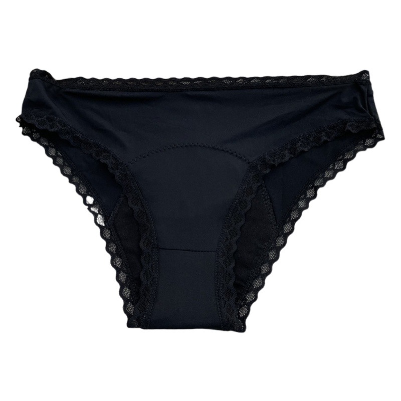 Summer Thin Women's Menstrual Underwear Lace Trim Sexy Mid-Waist Briefs Period Leak-Proof Menstrual Pants